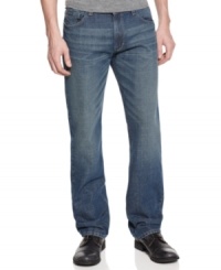 Give yourself a little more room to move in this relaxed, medium-wash pair from Calvin Klein Jeans. Give yourself a little more room to move in this relaxed, medium-wash pair from Calvin Klein Jeans.