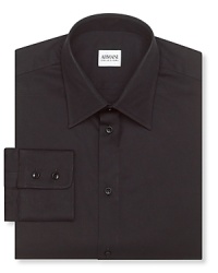 Armani Collezioni Black Point Collar Dress Shirt - Contemporary Fit Armani Collezioni Black Point Collar Dress Shirt - Contemporary Fit