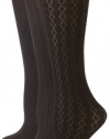 Anne Klein Women's 3 Pack Diamond Stripe Trouser Sock