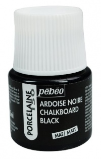 Pebeo Porcelaine 150 China Paint 45-Milliliter Bottle, Chalkboard Black