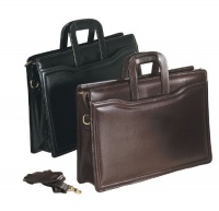 Single-gusset Leather Portfolio-Burg Single-gusset Leather Portfolio-Burg