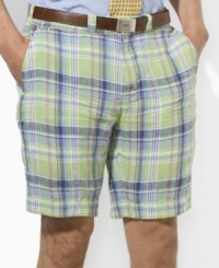 Ralph Lauren's reversible madras short offers the perfect option for ultimate preppy style with a classic navy chino short on one side and a vibrant madras pattern on the other Ralph Lauren's reversible madras short offers the perfect option for ultimate preppy style with a classic navy chino short on one side and a vibrant madras pattern on the other