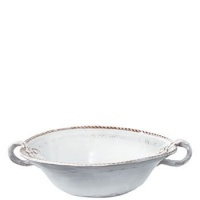 Vietri Bellezza Wht Medium Handled Serving Bowl Vietri Bellezza Wht Medium Handled Serving Bowl