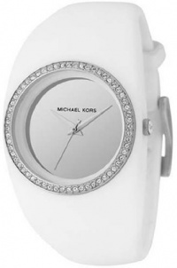 Women's Crystal Accented White Silicone Women's Crystal Accented White Silicone