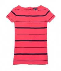 Tommy Hilfiger Women Fashion Boat Neck Striped Logo T-shirt Tommy Hilfiger Women Fashion Boat Neck Striped Logo T-shirt