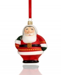 All belly, the Pudgy Santa ornament from Vaillancourt harkens back to another era. A design inspired by antique chocolate molds but crafted of hand-painted glass adds one-of-a-kind style to every Christmas tree. All belly, the Pudgy Santa ornament from Vaillancourt harkens back to another era. A design inspired by antique chocolate molds but crafted of hand-painted glass adds one-of-a-kind style to every Christmas tree.