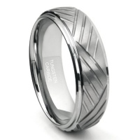 Tungsten Carbide Diamond Cut Dome Wedding Band Ring Sz 11.5 Tungsten Carbide Diamond Cut Dome Wedding Band Ring Sz 11.5
