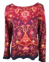 Charter Club Womens Floral Print Long Sleeve Top