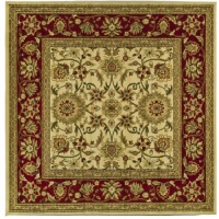 Safavieh Lyndhurst Collection LNH212K Ivory and Red Square Area Rug, 8-Feet Safavieh Lyndhurst Collection LNH212K Ivory and Red Square Area Rug, 8-Feet