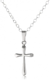 Sterling Silver Children's Polished Cross Pendant Necklace , 15 Sterling Silver Children's Polished Cross Pendant Necklace , 15