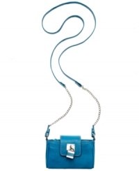 Take along your favorite tech toy in style with this cool little crossbody from Nine West. Detail stitching and chain-link accents add a feminine feel, while the compact interior stows wallet, cash and keys without a worry. Take along your favorite tech toy in style with this cool little crossbody from Nine West. Detail stitching and chain-link accents add a feminine feel, while the compact interior stows wallet, cash and keys without a worry.