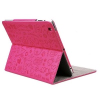 Triline Rose Pink Cute Lovely Girl Stand PU Leather Case Cover For iPad Mini Triline Rose Pink Cute Lovely Girl Stand PU Leather Case Cover For iPad Mini