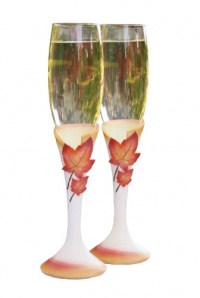 Hortense B. Hewitt Wedding Accessories Toasting Flutes, Set of 2, Simply Autumn Hortense B. Hewitt Wedding Accessories Toasting Flutes, Set of 2, Simply Autumn