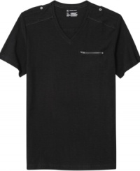 Add this military inspired t-shirt from INC International Concepts to your everyday jean uniform. Add this military inspired t-shirt from INC International Concepts to your everyday jean uniform.