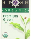 Stash Tea Company Organic Premium Green Tea, 18 Count Tea Bags in Foil (Pack of 6)