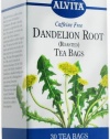 Alvita Tea Bags, Dandelion Root (Roasted), Caffeine Free, 30 tea bags (Pack of 3)