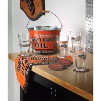 Harley-Davidson Oil Can Pint Glass Gift Set Harley-Davidson Oil Can Pint Glass Gift Set