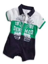 GUESS Kids Boys Baby Short-Sleeve Romper with Screen (0 , NAVY (3/6M) GUESS Kids Boys Baby Short-Sleeve Romper with Screen (0 , NAVY (3/6M)