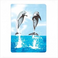 Dolphin Print Fleece Blanket Turquoise Blue Sofa Throw Dolphin Print Fleece Blanket Turquoise Blue Sofa Throw