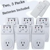 Wireless Remote Control Outlet Switch, Two 3 Packs (6 Outlets) for Appliances, Lamps, Air Conditioners, or any Electrical Equipment
