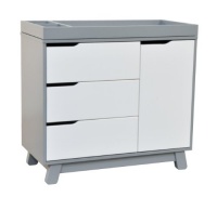 babyletto Hudson Changer Dresser, Grey/White babyletto Hudson Changer Dresser, Grey/White