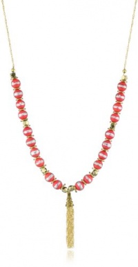Vanessa Mooney Olivia Tassel Coral Necklace Vanessa Mooney Olivia Tassel Coral Necklace