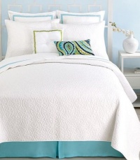 Trina Turk Bedding, Santorini White Twin Coverlet Trina Turk Bedding, Santorini White Twin Coverlet