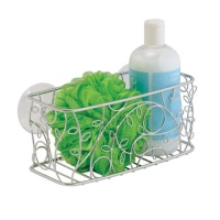 InterDesign Twigz Suction Basket, Silver InterDesign Twigz Suction Basket, Silver