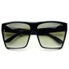 Large Retro Style Square Aviator Flat Top Sunglasses Shades