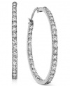 B. Brilliant Sterling Silver Earrings, Cubic Zirconia Large Hoops (1-9/10 ct. t.w.)