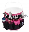 Apollo Precision Tools DT0825P 5-Gallon Bucket Garden Tool Organizer, Black/Pink