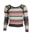 Free People Womens Knit Wide Neck Long Sleeve Sweater