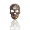 Korean Skull Style Flash Diamond Crystal Key Chain Ring Keyring Keychain Fob Holder Bag Handbag Ornament Decoration Hook, Black