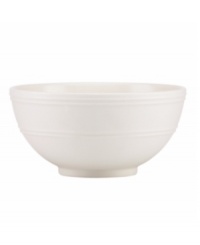 Elegance comes easy with this bowl from kate spade new york's Fair Harbor white dinnerware--perfect for soup, salad or cereal. Durable stoneware in a milky white hue is half glazed, half matte and totally timeless. Elegance comes easy with this bowl from kate spade new york's Fair Harbor white dinnerware--perfect for soup, salad or cereal. Durable stoneware in a milky white hue is half glazed, half matte and totally timeless.