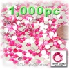 The Crafts Outlet 1000-Piece Flat Back Round Rhinestones, 5mm, Hot Pink/Rose