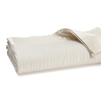 An abstract quilted pattern infuses this luxe HUGO BOSS coverlet with textural richness. An oversized silk border adds a crisp, elegant edge. An abstract quilted pattern infuses this luxe HUGO BOSS coverlet with textural richness. An oversized silk border adds a crisp, elegant edge.