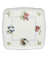 Lush ripened fruit adds stunning contrast to the creamy white porcelain of Villeroy & Boch's square Cottage Inn platter, giving casual meals a touch of traditional elegance. Lush ripened fruit adds stunning contrast to the creamy white porcelain of Villeroy & Boch's square Cottage Inn platter, giving casual meals a touch of traditional elegance.