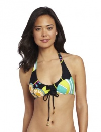 Trina Turk Women's Fuji Fans Shirred Front Halter, Multi, 12 Trina Turk Women's Fuji Fans Shirred Front Halter, Multi, 12