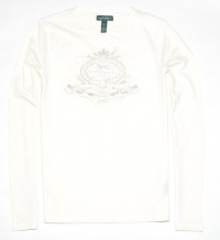 Lauren Jeans Co by Ralph Lauren Women Long Sleeve Beaded T-shirt Lauren Jeans Co by Ralph Lauren Women Long Sleeve Beaded T-shirt