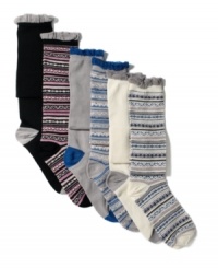 Have a heart. These flirty Fair Isle pattern knee highs from Jessica Simpson feature pretty, petite hearts that add a sweet side to your everyday accessorizing. Have a heart. These flirty Fair Isle pattern knee highs from Jessica Simpson feature pretty, petite hearts that add a sweet side to your everyday accessorizing.