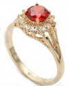 18K Gold Plated Swarovski Elements Crystal CZ Ring Women's-CR3432