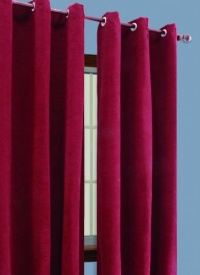 Jenny George Designs Sylvan Solid Chenille Grommet Top Window Panel Pair. 84-Inch Length, Brick Jenny George Designs Sylvan Solid Chenille Grommet Top Window Panel Pair. 84-Inch Length, Brick