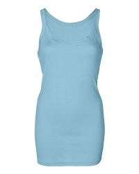 YogaColors Grey Crystal Scoopneck Seamless and Sheer Rib Knit Tank Top (Medium, Aqua) YogaColors Grey Crystal Scoopneck Seamless and Sheer Rib Knit Tank Top (Medium, Aqua)