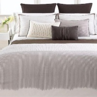 Vera Wang Ribbon Stripe 15 x 20 Embroidered Decorative Pillow Vera Wang Ribbon Stripe 15 x 20 Embroidered Decorative Pillow