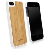 BoxWave True Bamboo Minimus Apple iPhone 5 Case, Genuine Bamboo Wood Backing Shell Case Cover with Durable Plastic Edges with Smooth Matte Finish (Winter White)