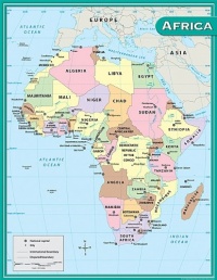 Teacher Created Resources Africa Map Chart, Multi Color (7650) Teacher Created Resources Africa Map Chart, Multi Color (7650)
