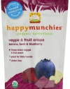 Happy Munchies Veggie and Fruit Crisps, Banana Beet and Blueberry, 1 Ounce