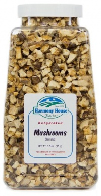 Harmony House Foods, Dried Mushrooms, Shiitake, 3.5 Ounce Quart Size Jar Harmony House Foods, Dried Mushrooms, Shiitake, 3.5 Ounce Quart Size Jar