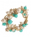 Carolee Bracelet, Gold-Tone Glass Pearl Beaded Cluster Bracelet