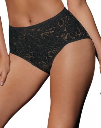 Bali Lace N Smooth Firm-Control Brief, M-Black Bali Lace N Smooth Firm-Control Brief, M-Black